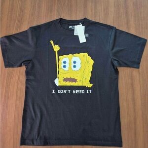 Uniqlo X Cactus Plant Flea Market DISCONTINUED Black SpongeBob T Shirt
